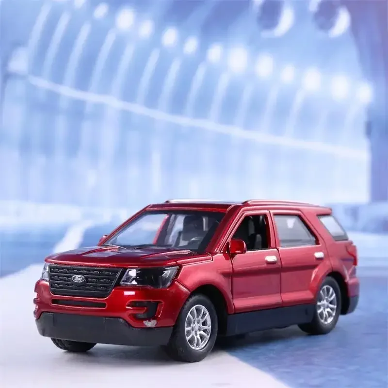 1:36 Ford Explorer High Simulation Diecast Metal Alloy Model Car Sound Light Pull Back Collection Kids Toy Gift P2 images - 6