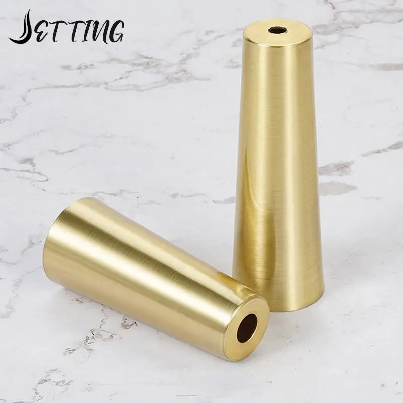1Pc Furniture Leg Tip Cap Gold Brass Copper Cabinet Leg Cover Chair Feet Protector Sofa Leg Tube Metal Cup Furniture Fittings