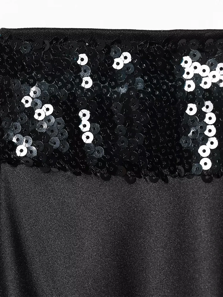 Off Shoulder Top Women Summer Sexy Corset Tanks & Camis Fashion Backless Top Chic Black Sequin Elegant Camisole Tops