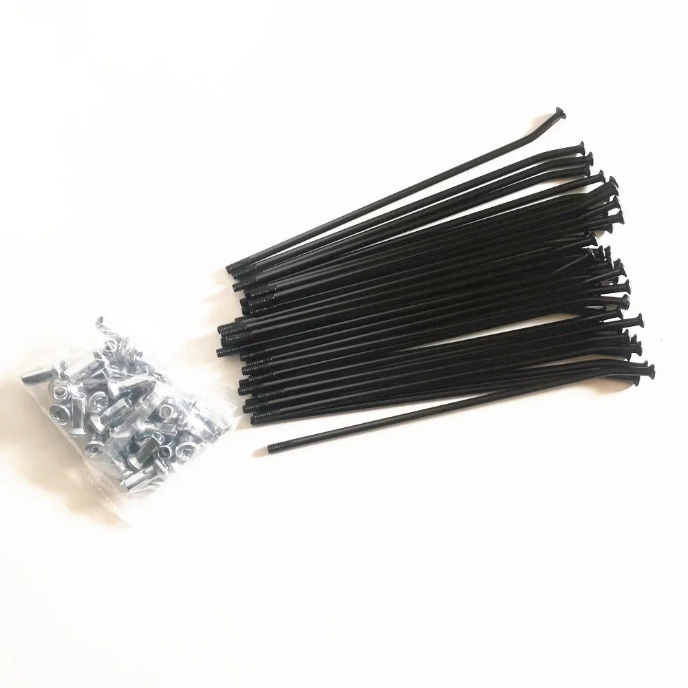 

36pcs/lot Motorcycle spoke diameter 4.0mm 170/175/180/190/195/200/205/210mm black/silver bicycle spoke off-road motorcycle spoke