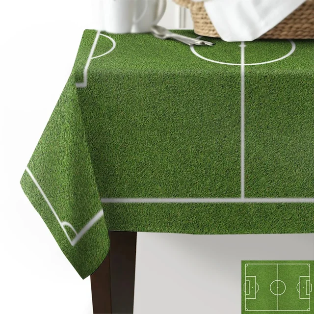 Nappe rectangulaire pour ballons de Football, décoration de Table, couverture de Table imperméable pour cuisine, fête, mariage 3
