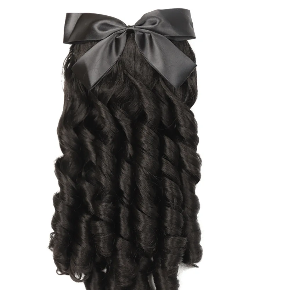 Synthetic hair Republic of China style princess curled wig film and television ball comb curly hair ponytail_voghion.com