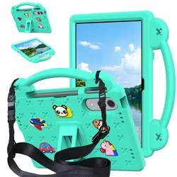Sturdy EVA Stand Case with Hand Holder for 11.1 - inch Tablets, Ideal for Kids' Protection and DIY Customization (MintGreen - With Strap)