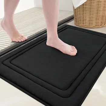 Olanly Tappetino da bagno in memory foam Tappeti da bagno assorbenti antiscivolo ultra morbidi Tappeto ad asciugatura rapida Lavaggio in lavatrice Comodo tappeto da bagno 1