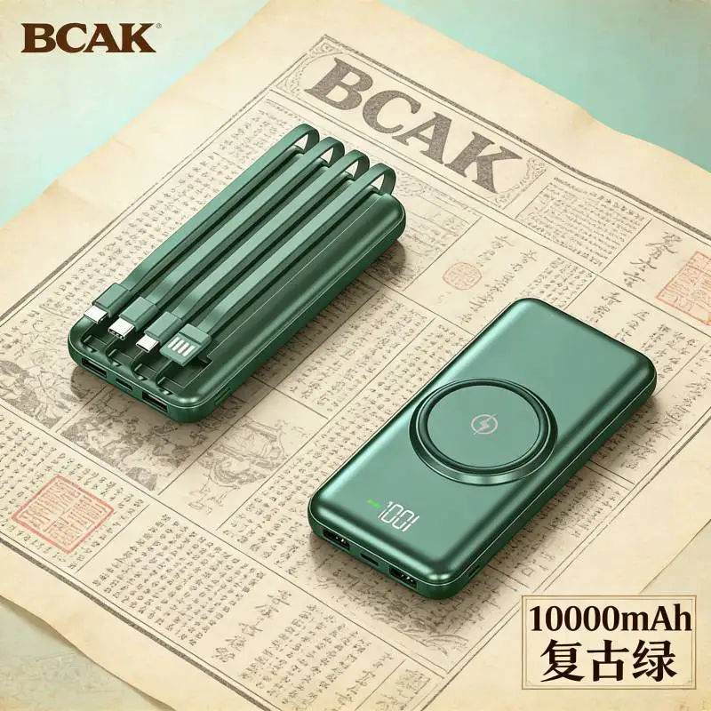 BCAK 휴대용 50000mAh 모바일 보조배터리 모든 스마트폰용 고속 무선 충전기