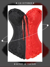 

Zipper Corsets For Women Goth Clothes Medieval Body Shapewear Erotic Black/White/Red/Green/Blue Corset Lingerie Waist Cincher