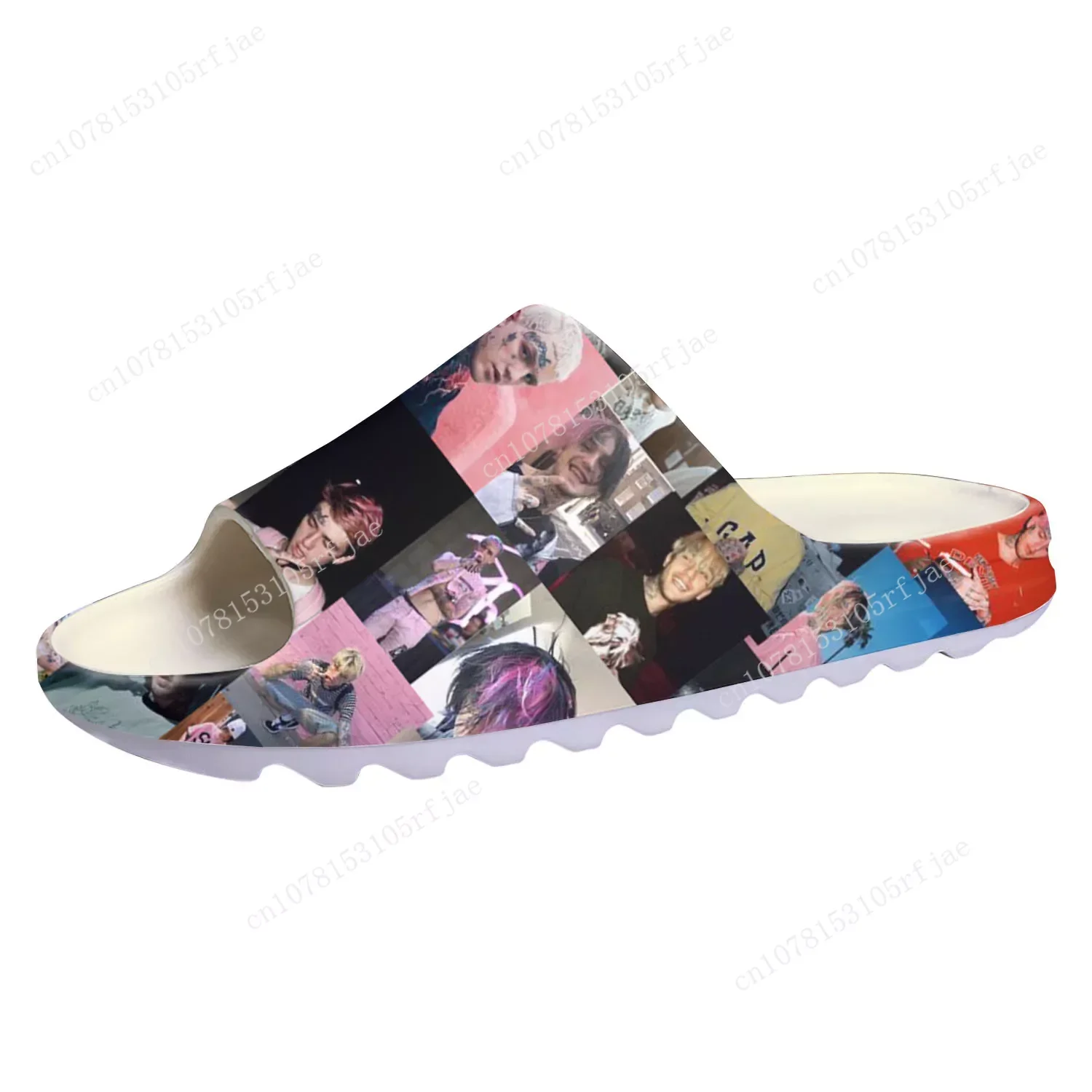 Lil Peep Hot Hip Hop Rapper Soft Sole Sllipers Home Clogs Step on Water Shoes Mens Womens Teenager Customize on Shit Sandals