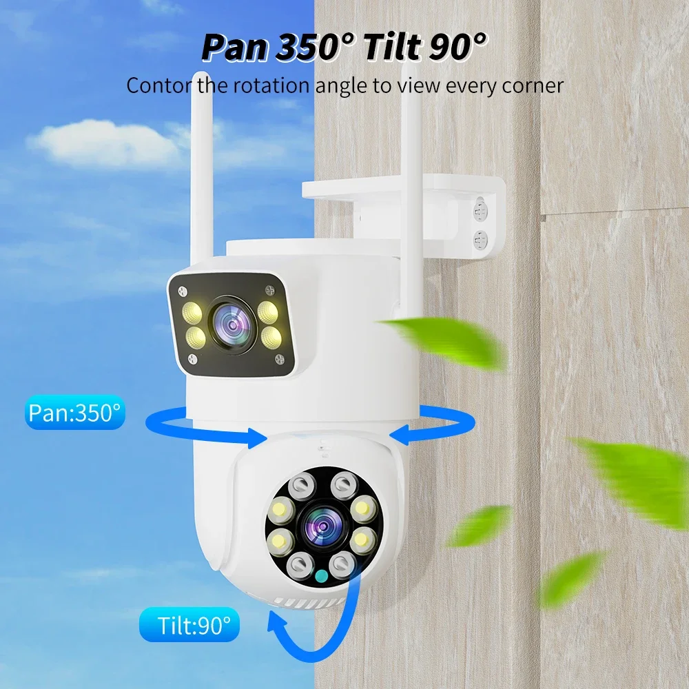 CareCam Pro Dual-Lens Dual-Screen PTZ Security Camera - 4K 8MP WiFi Outdoor IP Cam with AI Human Recognition, Video Surveillance 5