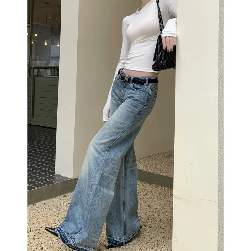 GuliriFei - Pantalones Vaqueros De Cintura Alta Para Mujer Y