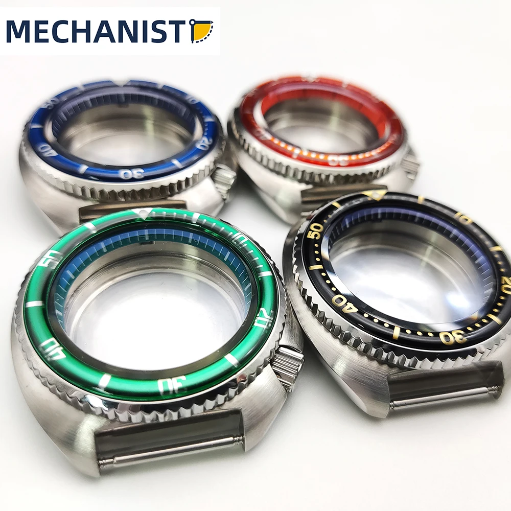 

Machinist-43.5mm men's watch automatic mechanical abalone case AR blue film sapphire resin bezel fits NH36/nh35 case