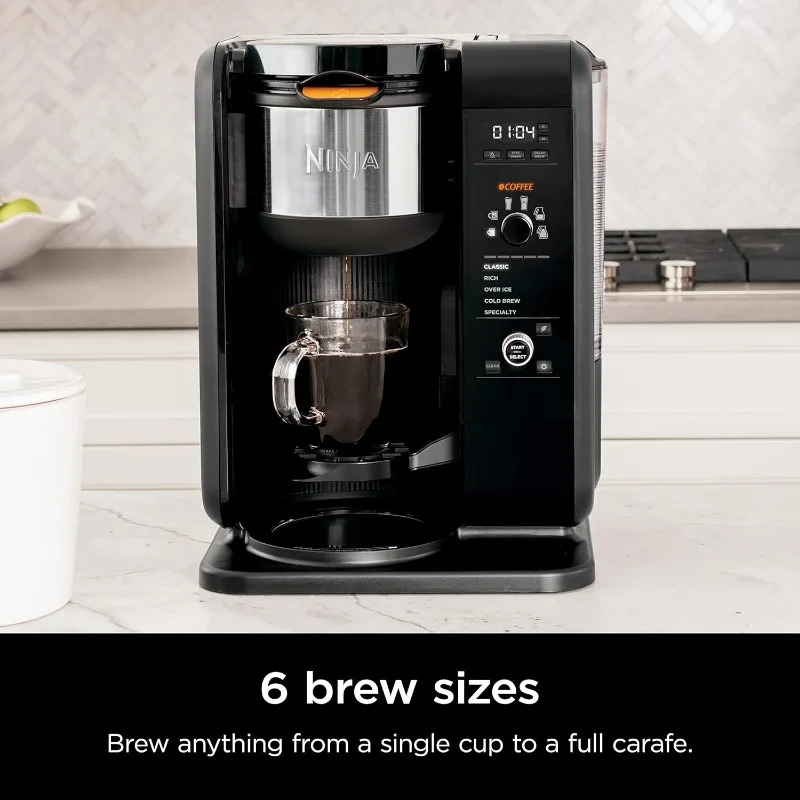 Ninja Hot and Cold Brewed System, Tea & Coffee Maker, with Auto-iQ, 6 Sizes, 5 Styles, 5 Tea Settings, 50 oz Thermal Carafe 5