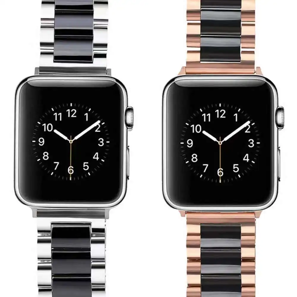 Ceramic Strap for Apple Watch Band 44mm 40mm 45mm 41mm 42mm 38mm Metal Wristband for iWatch 7 6 5 4 3SE 8 Ultra 49mm Accessories