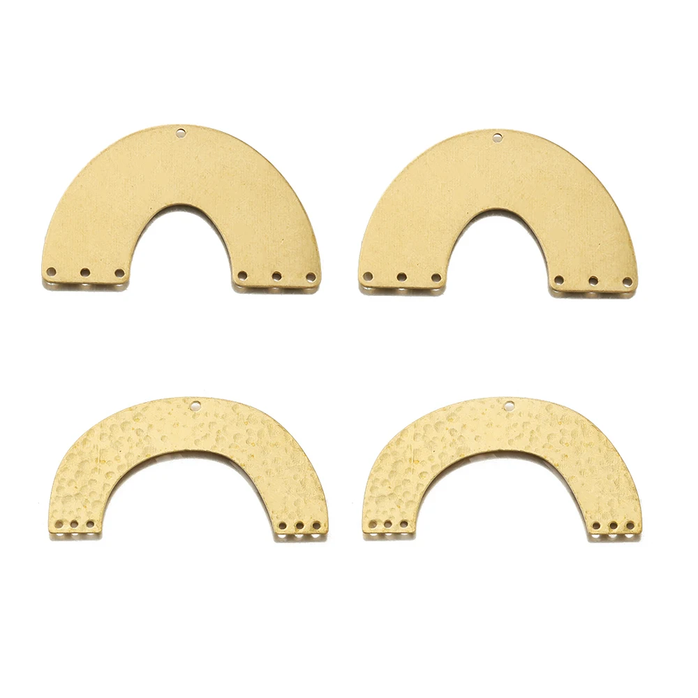 

10Pcs Brass Flat Arch Charms Connector 7 Holes Half Round Links For DIY Earrings Necklace Bracelet Jewelry Making Accessories