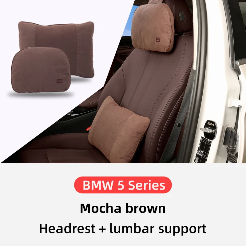 BMW X3 F25 G01 E39 E46 E60 E87 E90 F20 F30 G30 G38 용 자동차 머리 받침 목 지지대 시트 베개, 고품질 스웨이드 목 받침대 허리