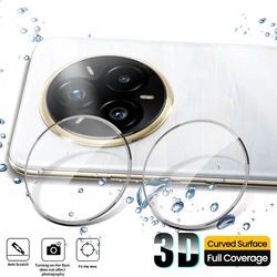 Clear 3D Glass Curved Camera Lens Protector with Dual Case Set for Realme14 ProPlus (Clear)