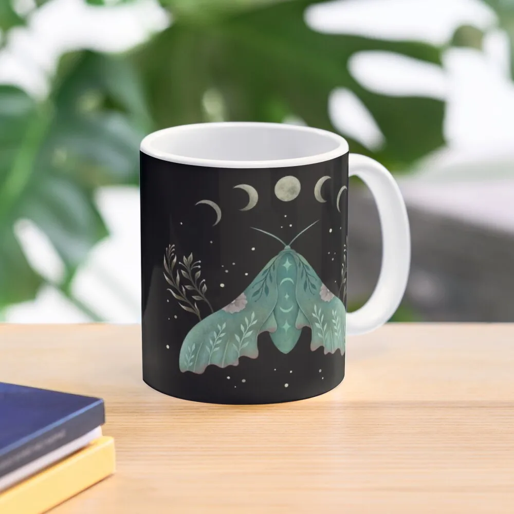 

Luna and Moth Coffee Mug Travel Coffee Mug Cups For Coffee And Tea Coffe Mug Original Breakfast Cups