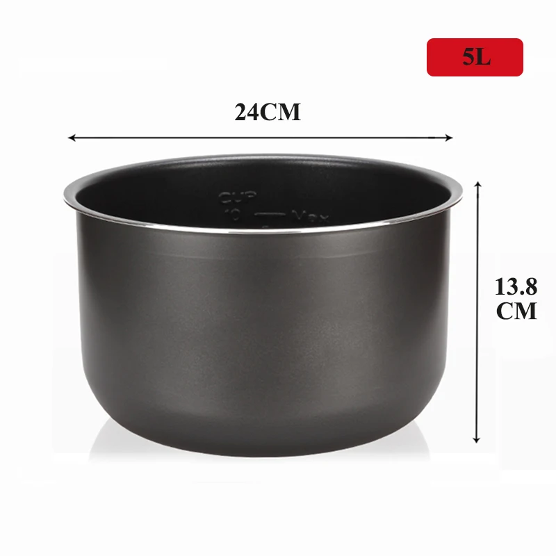 Electric Pressure Cooker Liner 1.6/3/4/5/6L Non-stick Rice Pot Gall Black Crystal Inner Accessories Cooker Parts only for Midea images - 6