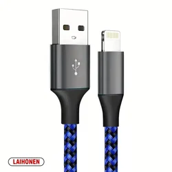 Premium MFi Certified USB A to Lightning Fast Charging Cable - 1M/2M/3M Length Options for 2m (1PC Bule)
