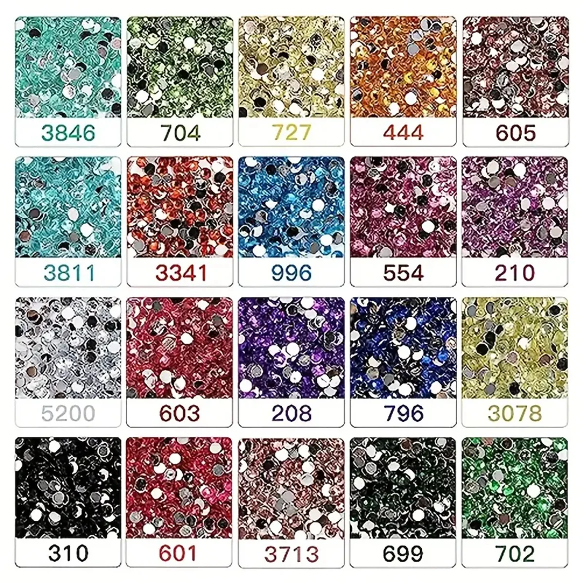 1000 Stück/Beutel 5D Diamant-Malperlen, 20 Farben, 20.000 Runde Glänzende Diamanten, Fehlende Partikel Nachfüllbar – Detail 3