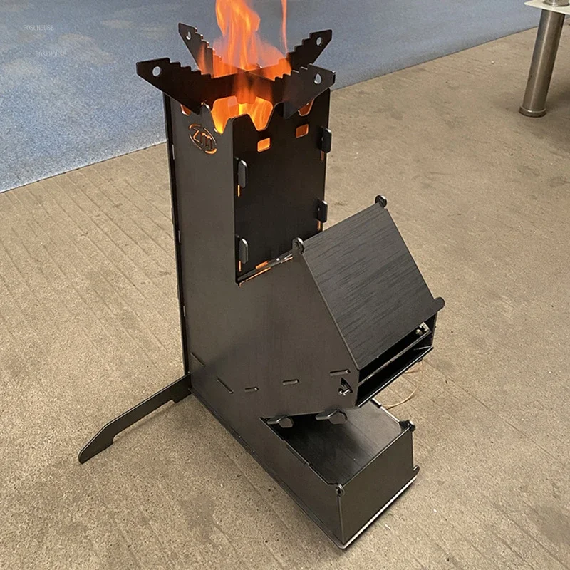 เตาไม้Windproofกลางแจ้งBunfireเตาผิงเครื่องทําความร้อนน้ํามันก๊าดฤดูหนาวเครื่องทําความร้อนเตาปิคนิคแบบพกพาChimeneas Fireเต็นท์เตา 1