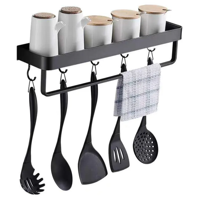 Kitchen Organizer Rack Aluminum Wall-Mounted Shampoo Cosmetic Shelves
