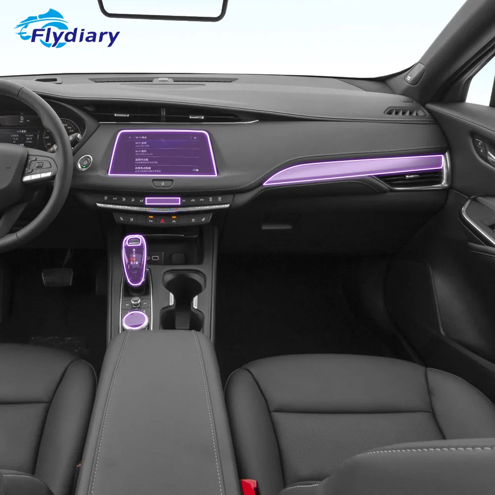 Per Cadillac Xt4 2018-2023 Car Interior Center Console Pellicola Protettiva In Vernice Tpu Trasparente Adesivo Antigraffio Lcd Scree Ppf