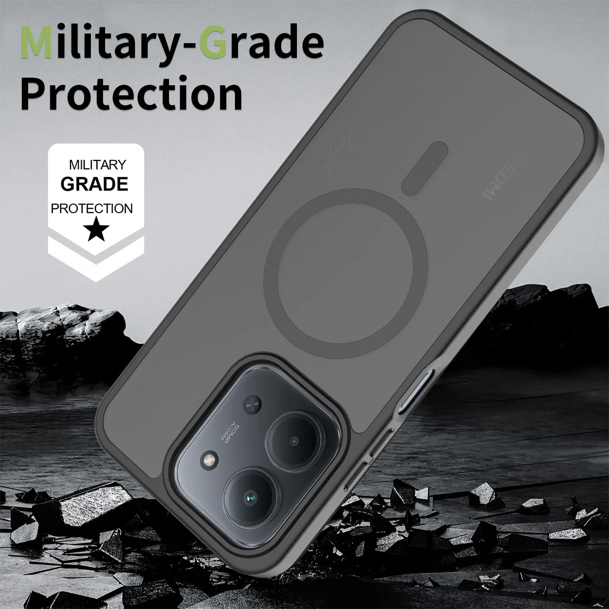 Matte Magnetic Drop Protection Slim Translucent Case