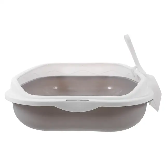 Large Top Entry Cat Litter Box Semi Enclosed Sand Pan Spacious Kitten Basin Open Design Easy Pet Toilet For Animals 6