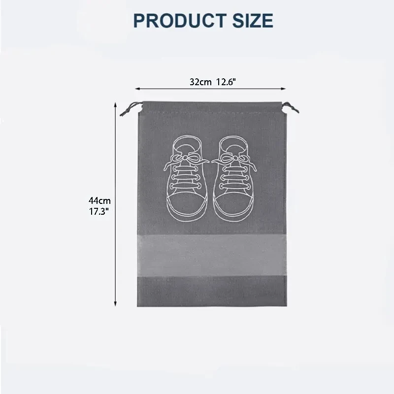 5/10pcs Shoes Storage Bag Closet Organizer Non Woven Travel Portable Bag Waterproof Pocket Clothing Classified Draw Hanging
