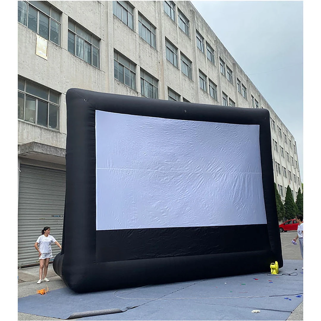 iant Schermo cinematografico gonfiabile per esterni Proiezione HD Cinema nel cortile Guida nell'evento Display portatile impermeabile con grande pellicola