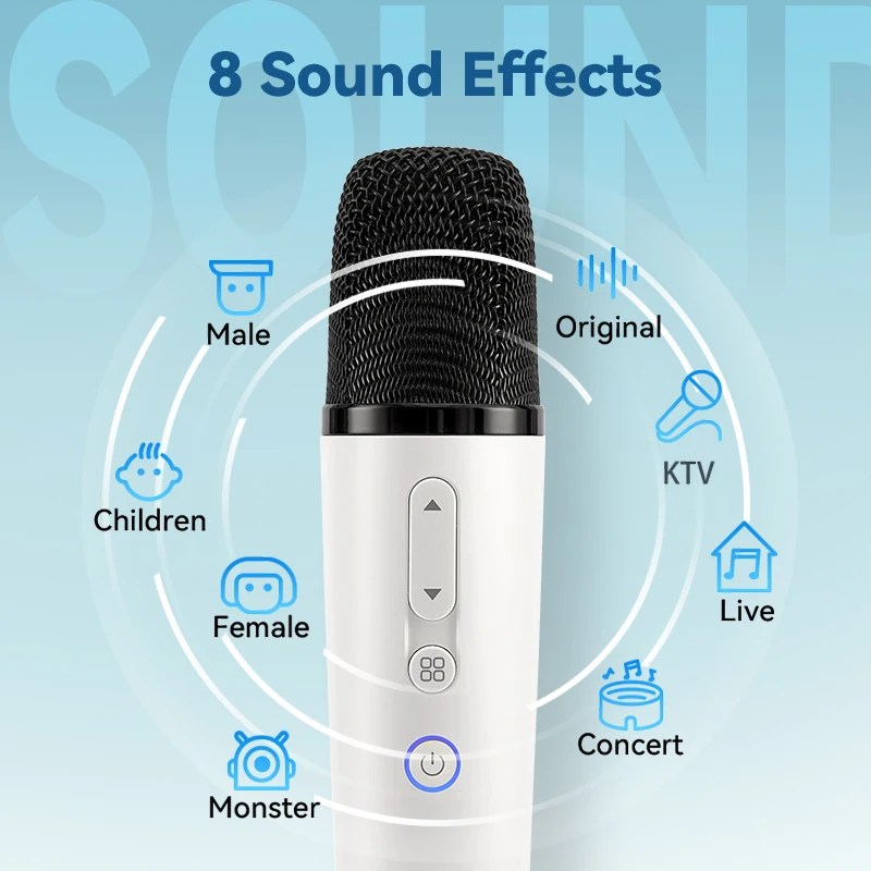 Tesla Microphone with Case, Rechargeable Wireless Bluetooth