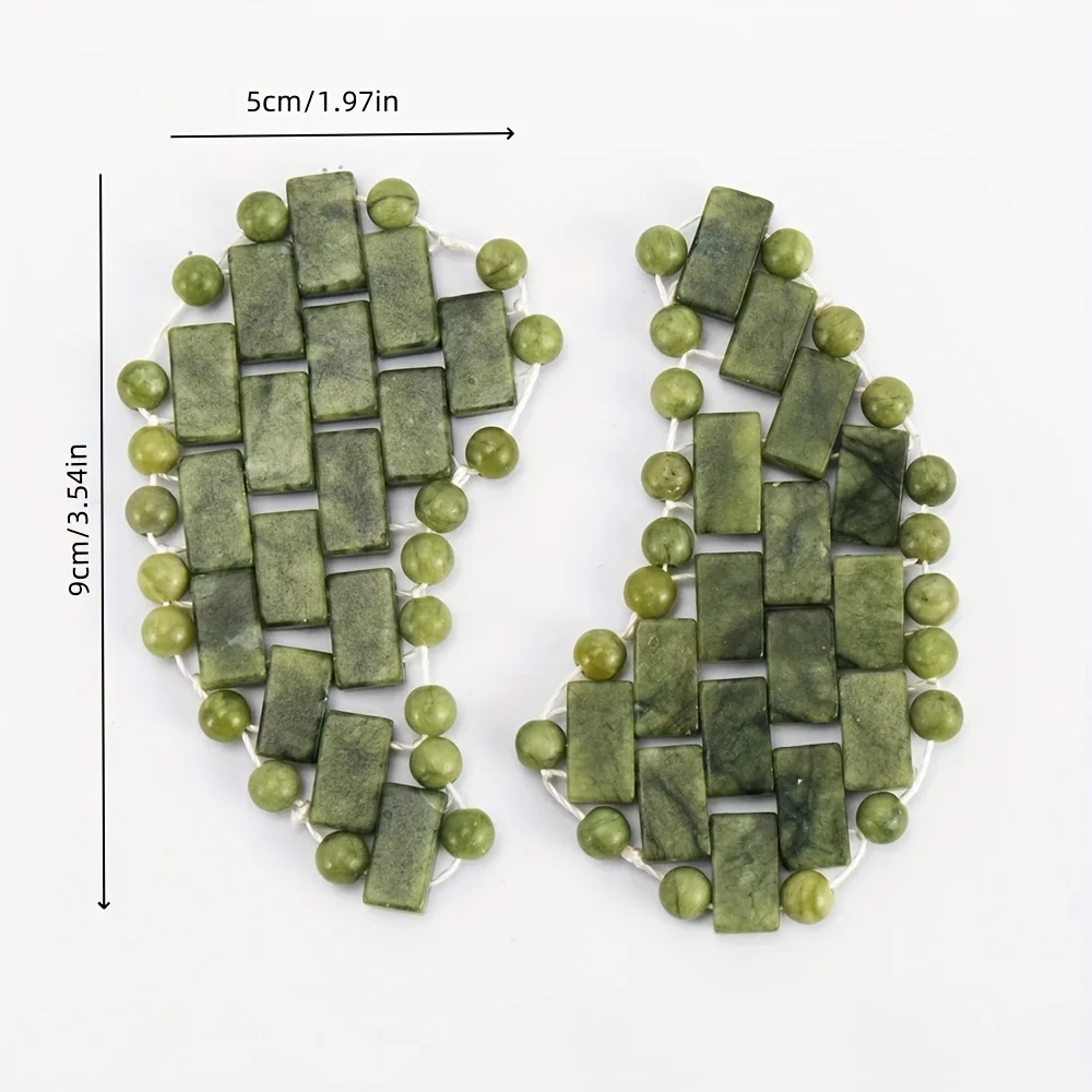 1Pair Natural Jade Moon-Shaped Eye Pads Face Beauty Skincare Cold Therapy Spa Relax Massager Tools Beauty Skin Care Tool