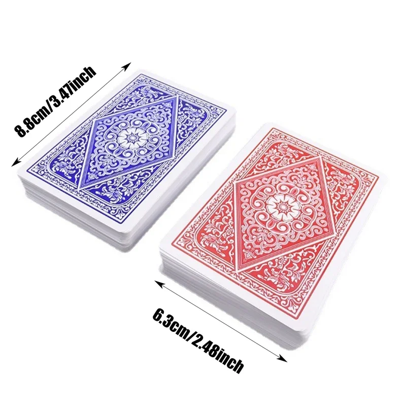 Playing Cards Plastic Playing Cards Poker Set PVC Waterproof Playing Cards 54PCS Big Character Texas Poker Set In Case Washable Flexible