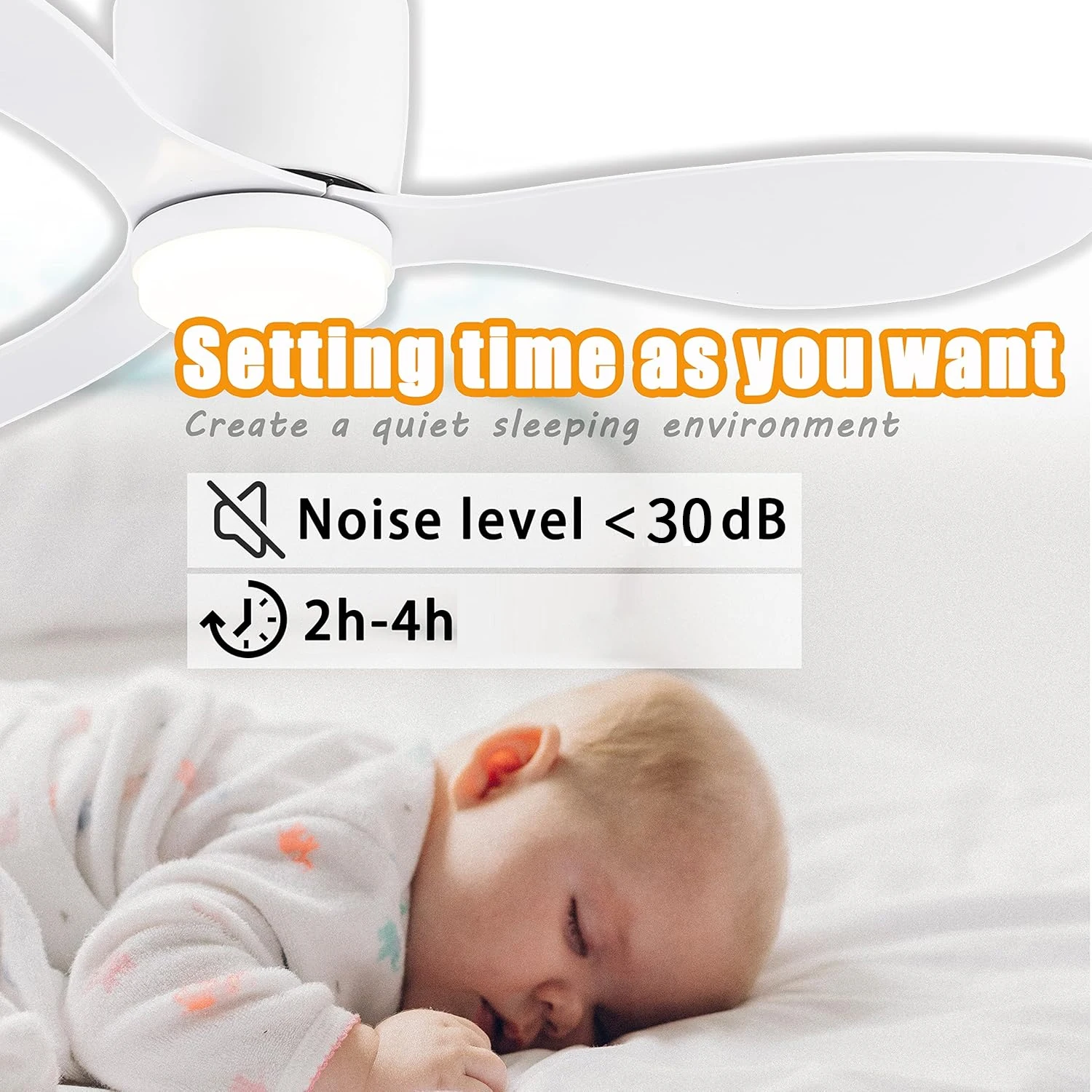 Ceiling fan 42Inch Mount Ceiling Fan Light 3 Colors 6 Speeds Timing Low Profile Ceiling Fan Remote Control Bedroom Dining Room