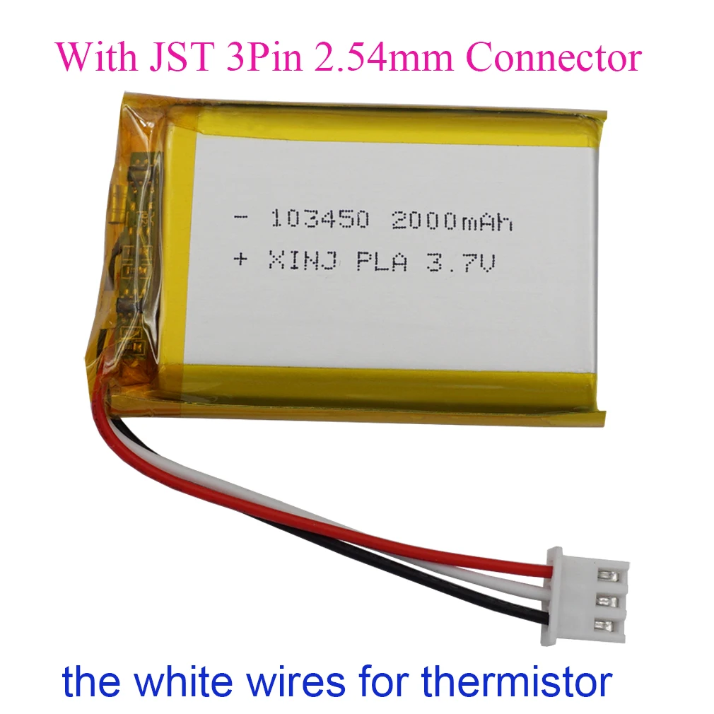 3 7v 2000mah 7 4wh ntc thermistor replacement rechargeable li battery