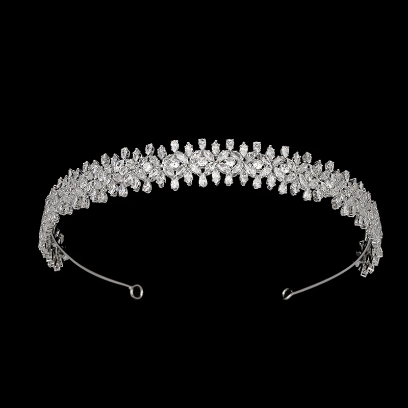 

Crown HADIYANA Fashion Rhinestone Bride Hair Accessories Simple and Atmospheric Wedding Accessories Crown BC6805 Wedding Gift