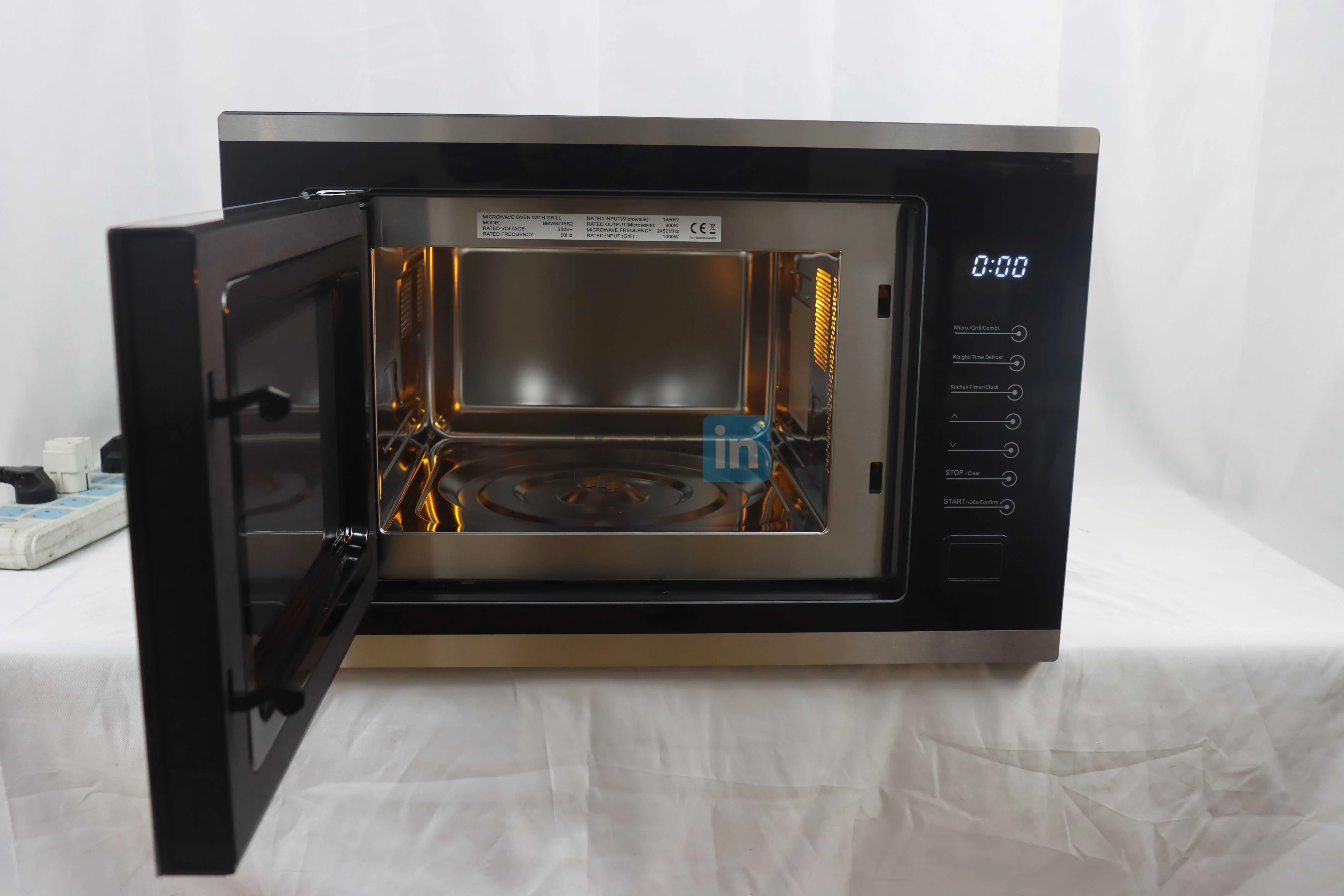25L 388 Height Built-in Microwave Oven with Grill 8 Auto Menu 4