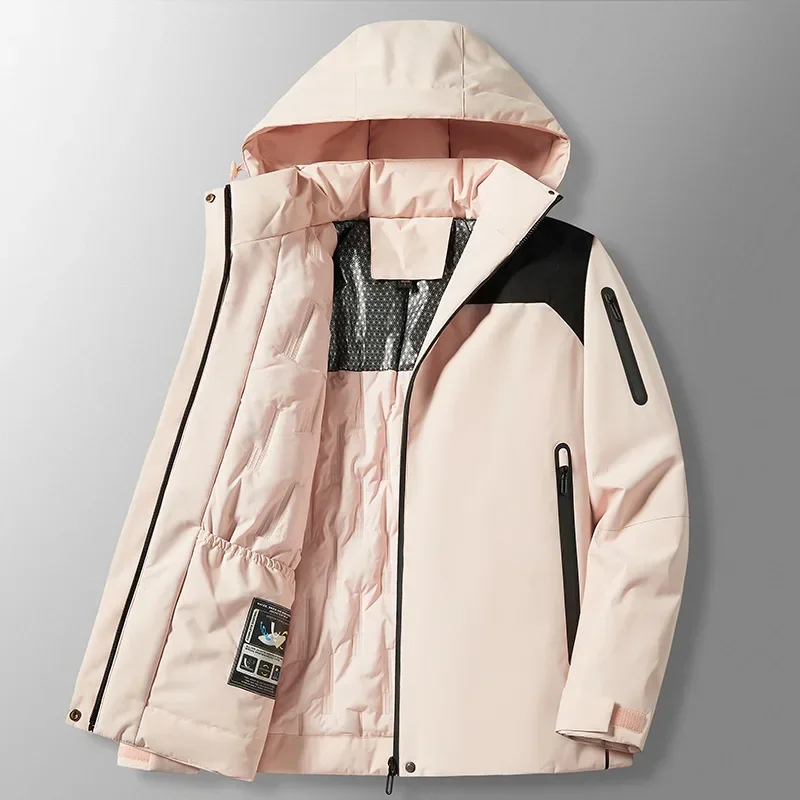 Graphene Heating Outdoor Jacket Men Women Winter Thickened Parks Warm Cotton Clothing Waterproof Unisex Down Hooded Coat Outwear 5