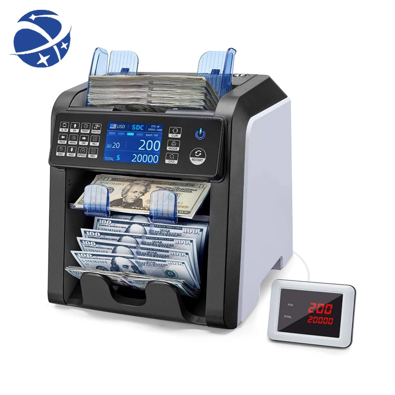 

YYHC AL-950 CIS Multi Currency Automatic Bill Counting Machine Money Mix Value Note Cash Counting Machine Bill Counter