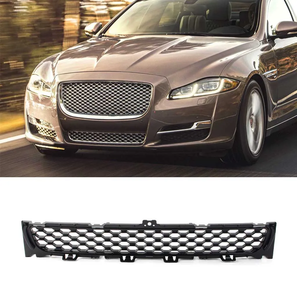 

Для Jaguar XJ 2016 2017 2018 2019 2020 2021 передний нижний бампер Центральная решетка гриль отделка черный