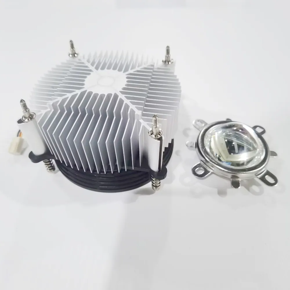 Aluminium Heat Sink Cooling Fan 50W 100W High Power Led Light 95*95*55mm