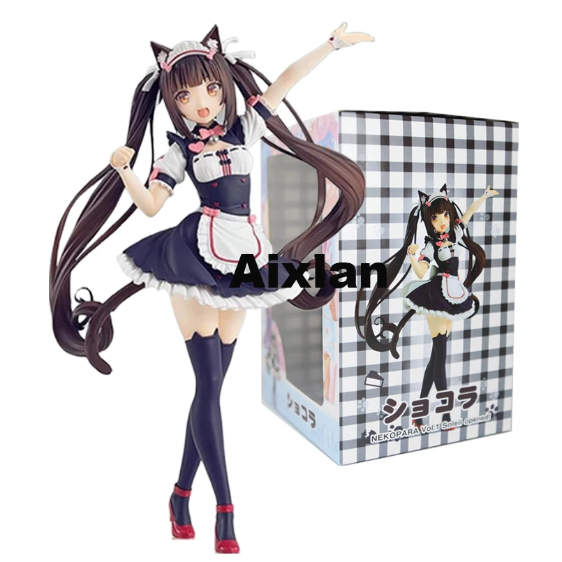 20cm NEKOPARA Anime Figure Chocola Vanilla Azuki Coconut Maple Cinnamon Pop Up Parade PVC Action Figure Sexy Girl Figurine Toys he man toys Action & Toy Figures