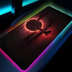 Berserk Griffith XXL RGB Gaming Desk Mat with Backlit Edge - RGB600x300x3mm (BLACK4)