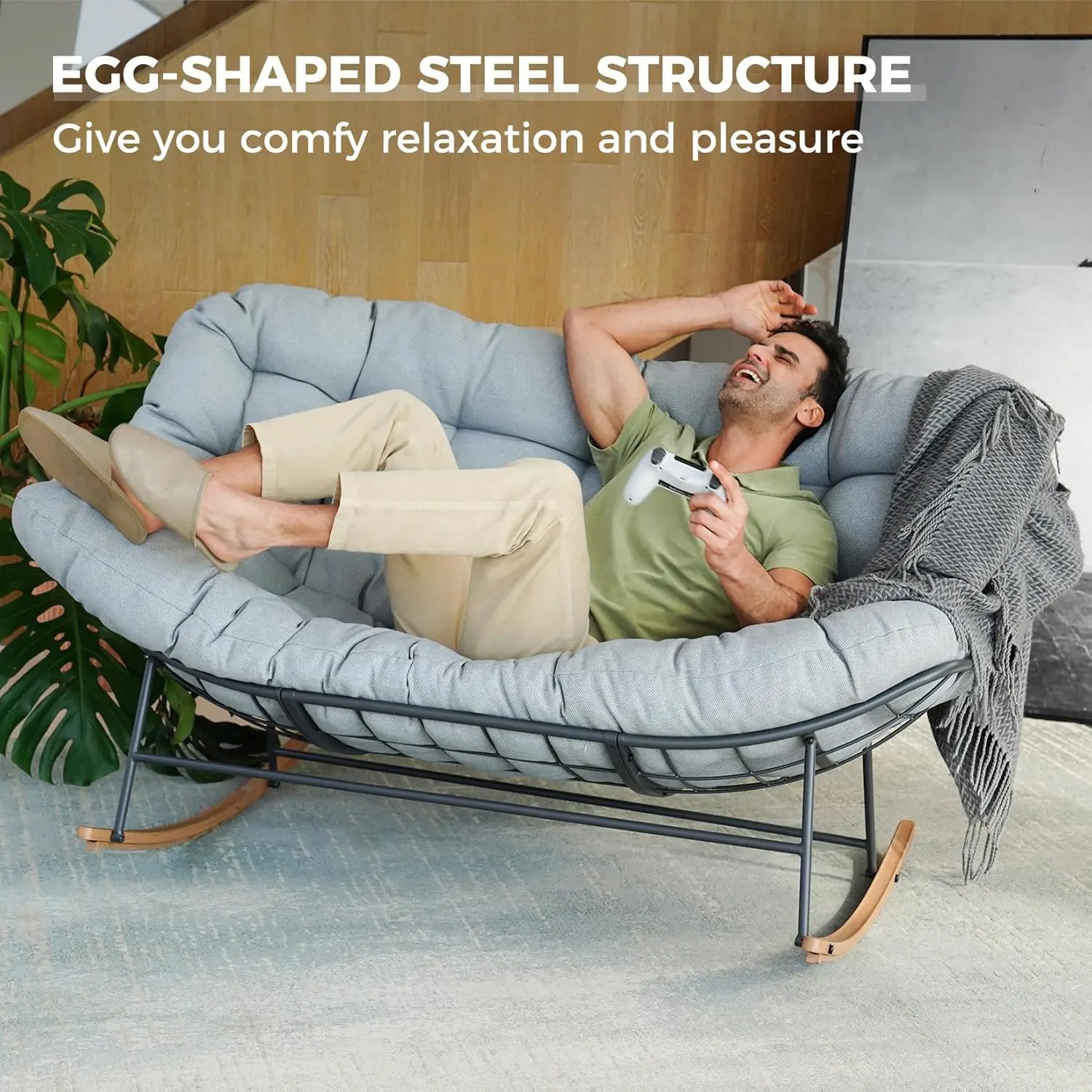 Papasan Rocking Chair for 2 4