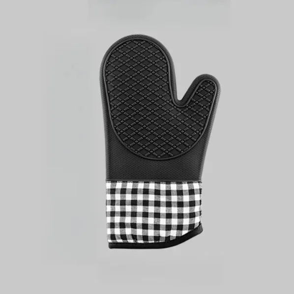 Silicone Heat-Resistant Kitchen Gloves – Quilted Non-Slip Oven Mitts for Cooking, Baking & Grilling