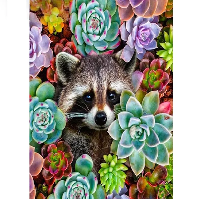 Animal 5D Diamond Painting Parrot Cat Dog Diamond Mosaic Animal Bird Rhinestone Embroidery Full Round Diamond Cross Stitch Kit YWX2528AE6