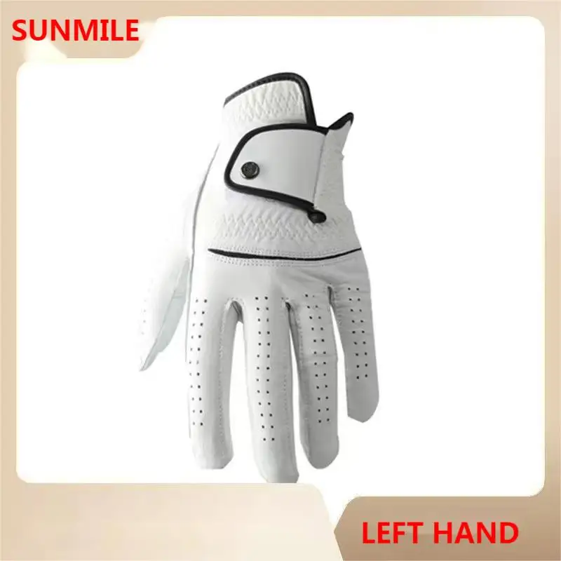 

SUNMILE Golf Golve for Men Breathable Anti-skid Left Hand Leather Sheepskin Golf Practice Golve Comfortable 1 Left hand Pc