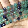 Natural Gemstone Fluorite 6x8MM Faceted Rondelle Round Stone Spacer Beads for Jewelry Making DIY Bracelet Necklace Accessories 2