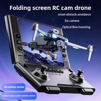 2025 NUOVO M66 Drone 8K Telecomando pieghevole con fotocamera e schermo 5G FPV Fotocamera Quadcopter Motore brushless RC Quadcopter