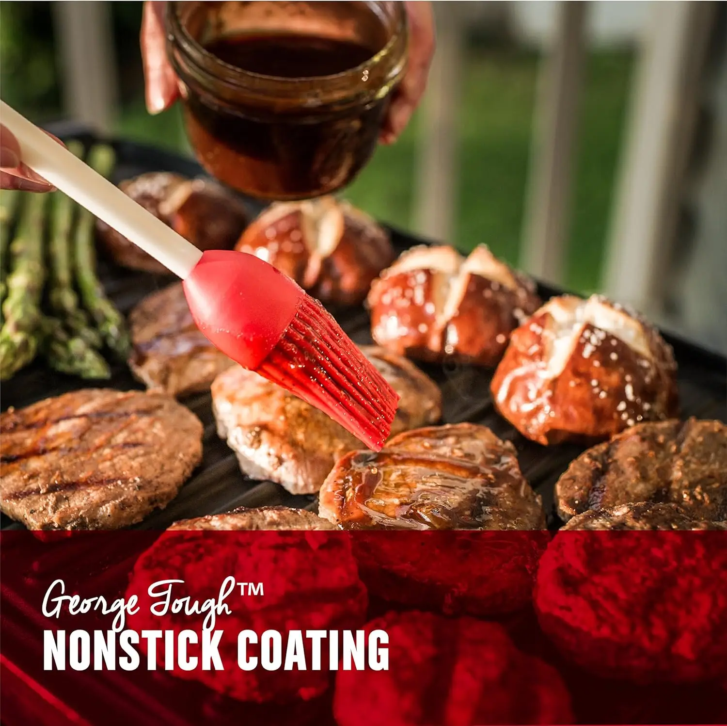 12-Serving Indoor/Outdoor Rectangular Electric Grill, Red, GFO201R 4